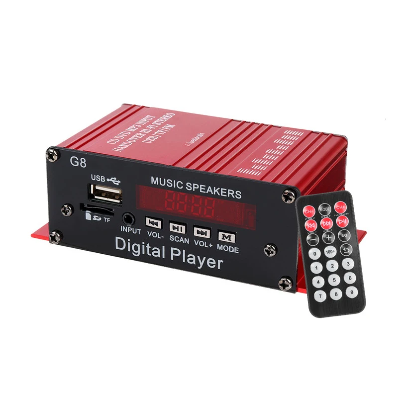 Мини усилитель мощности для автомобиля 2 канальный Hi Fi аудио Bluetooth стерео