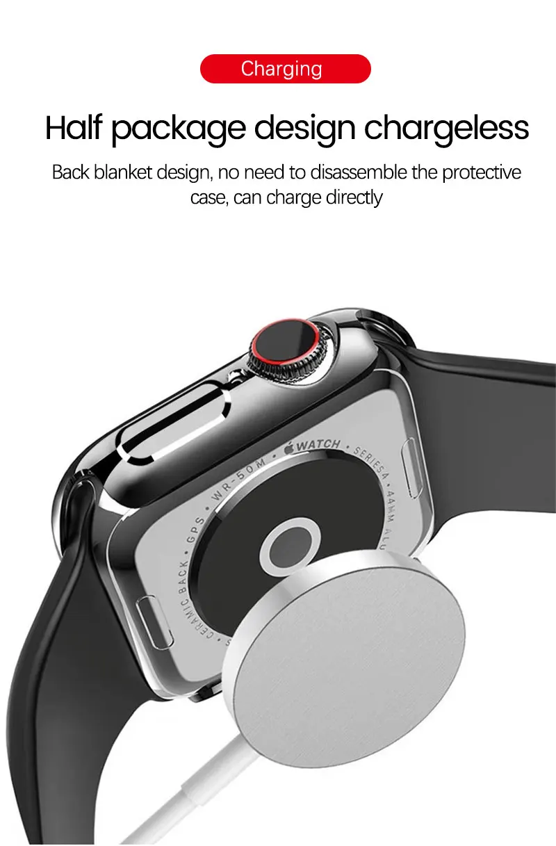 For Apple Watch Series7 Film 7th Generation 41/45mm Curved Surface Hydrogel Glass + PC Integrated Iwatch | Электроника