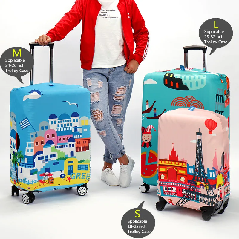 18-32 дюймовый эластичный Чехол для багажа путешествий чехол чемодана на колесиках