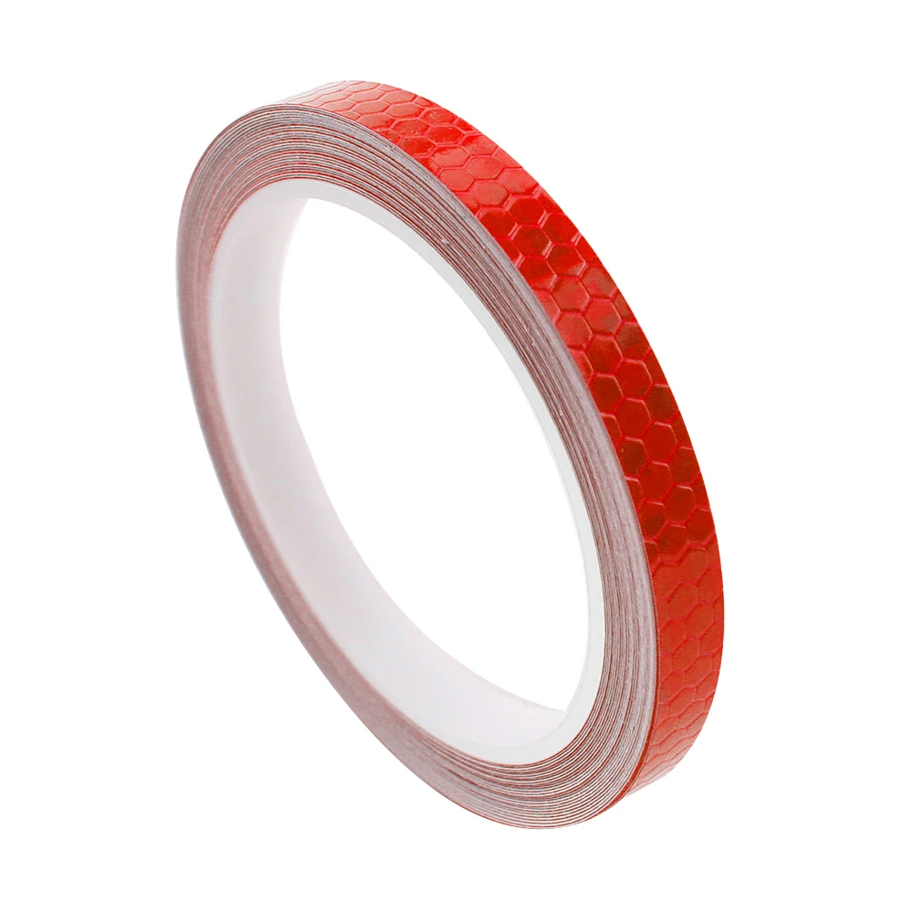 1cm*8m Reflective Stickers Motorcycle Bicycle Reflector Bike Cycling Security Wheel Rim Decal Tape Fluorescent Waterproof