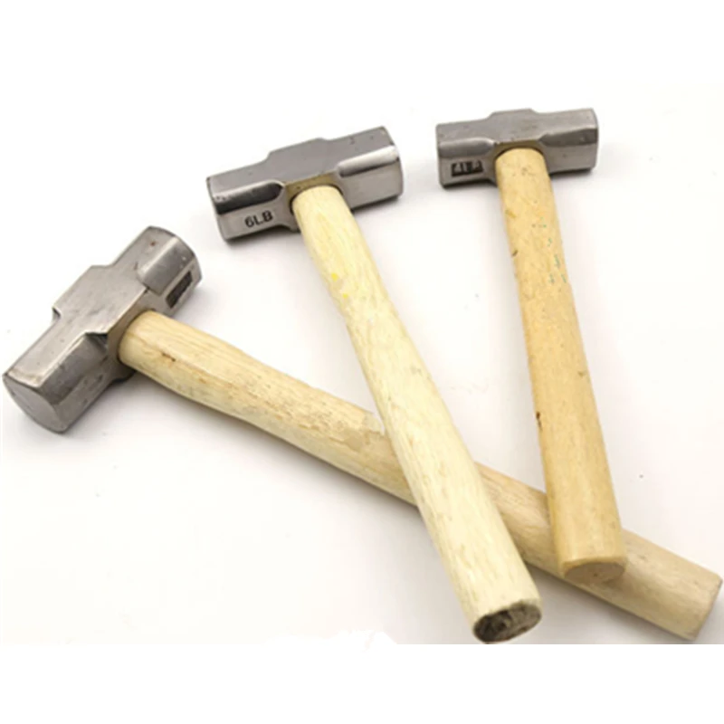 металлический четырехгранный молоток. молоток 400гр кв. 6 кг, с квадратным бойком. молоток слесарный 500гр с деревянной ручкой квадратный боек 10210. молоток слесарный "горизонт", 0.