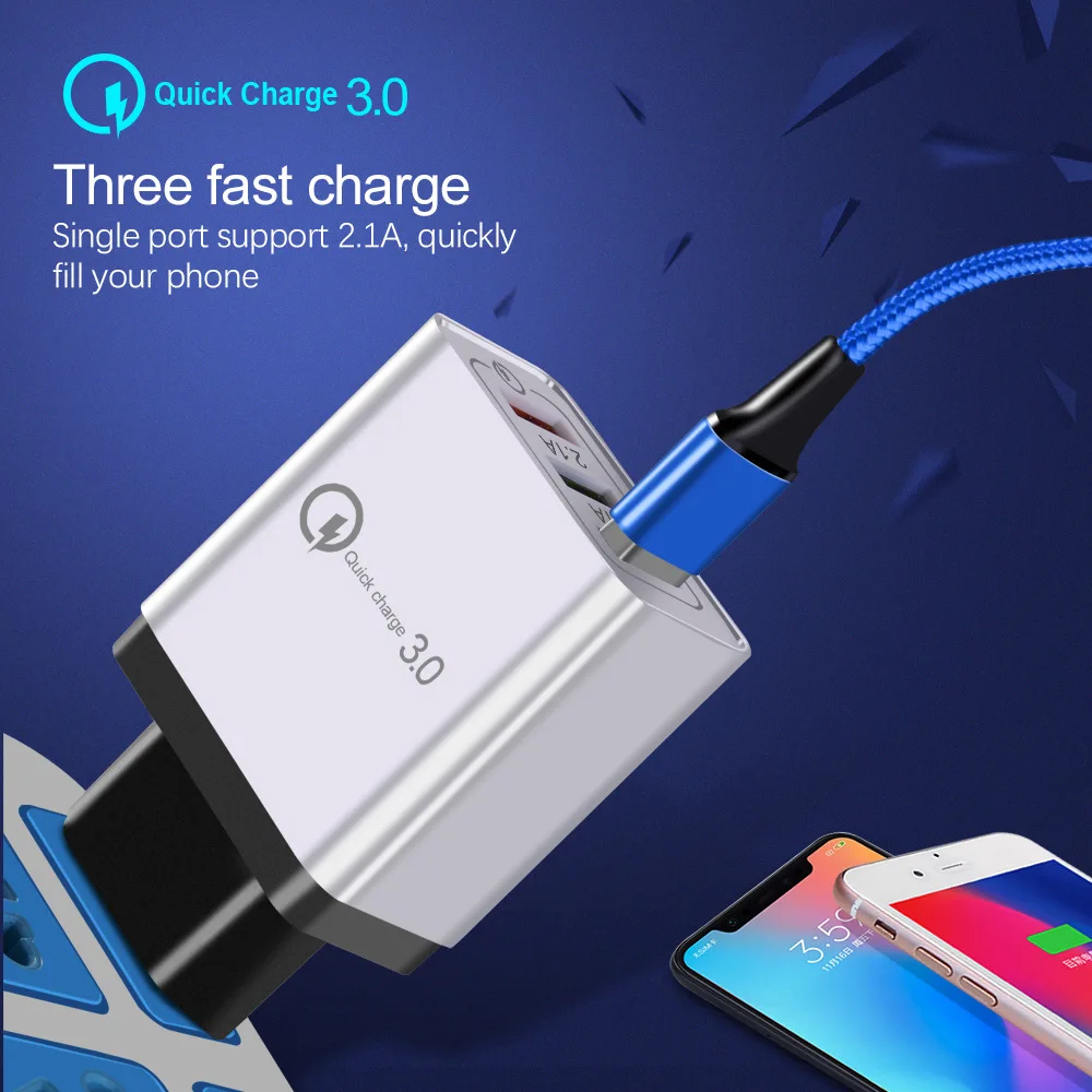 Быстрая зарядка 3 0 быстрое зарядное устройство USB Портативная порта для