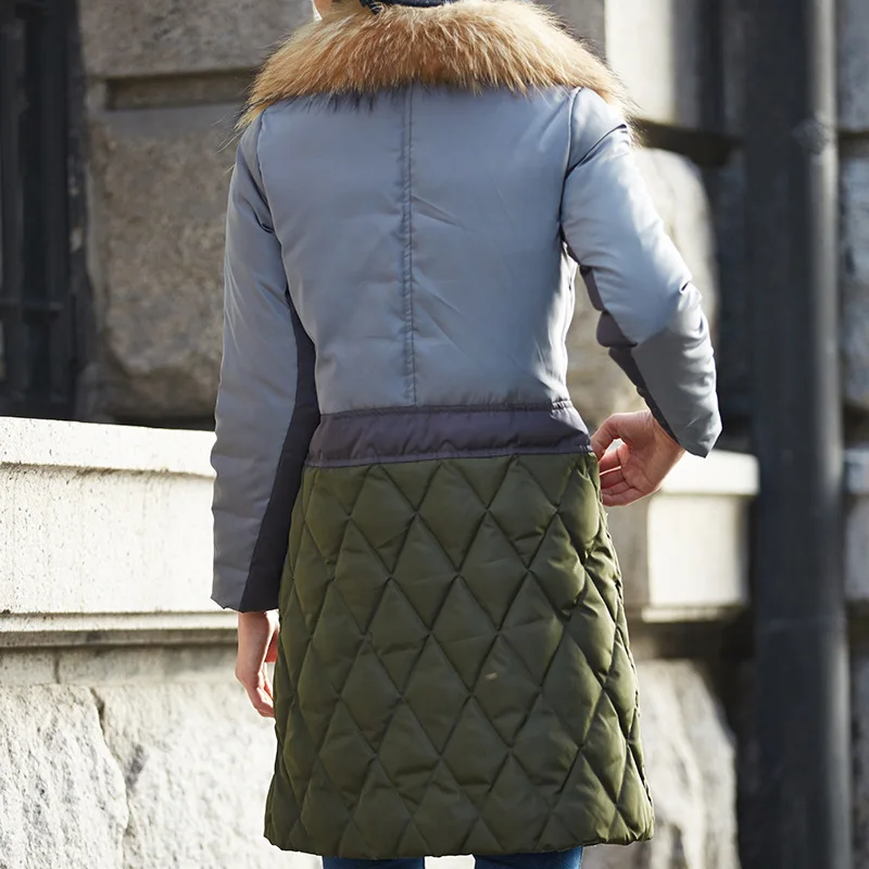 YNZZU оригинальный дизайн 2019 зимняя женская куртка популярного цвета Винтажная с