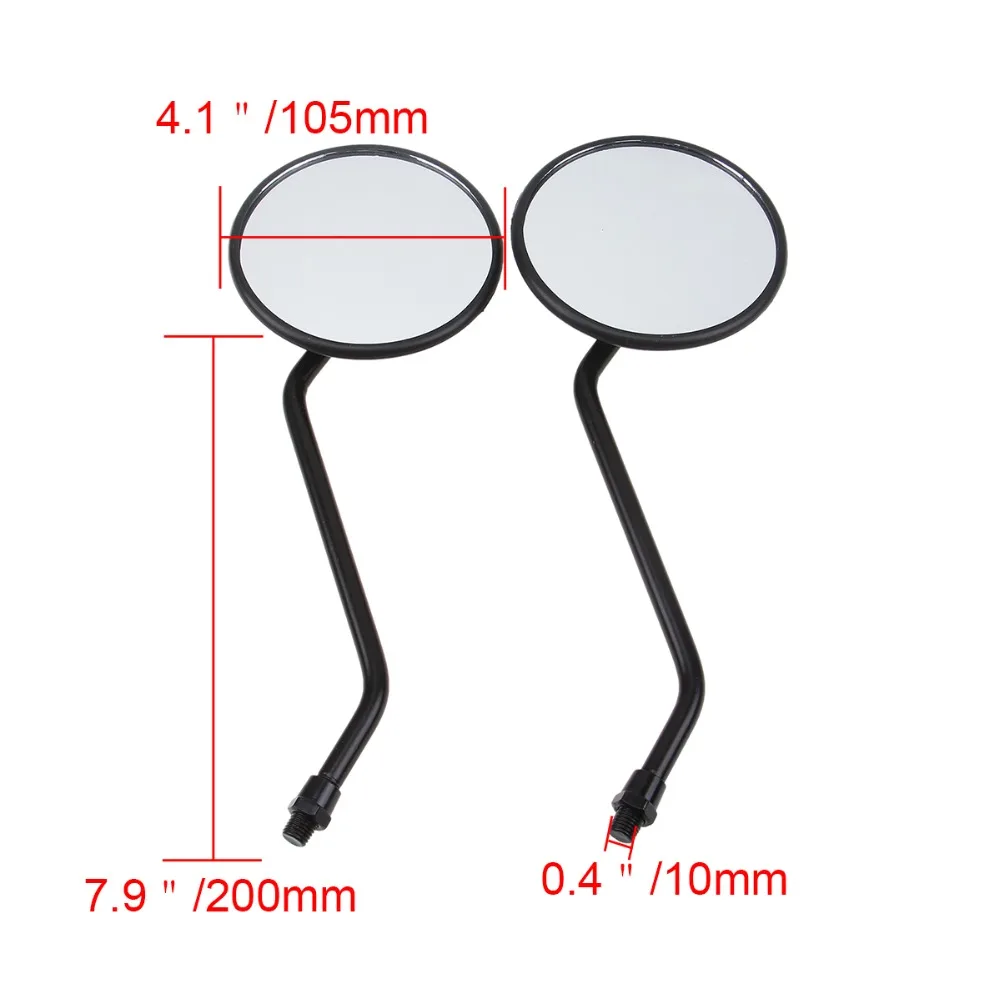 Универсальное черное зеркало POSSBAY мотоциклетные круглые зеркала для Honda Suzuki Yamaha 10