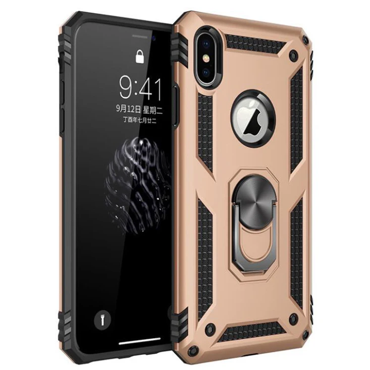 Чехол для мобильного телефона с магнитной защитой iphone 6 7 8 XS XR MAX PLUS кольцевой