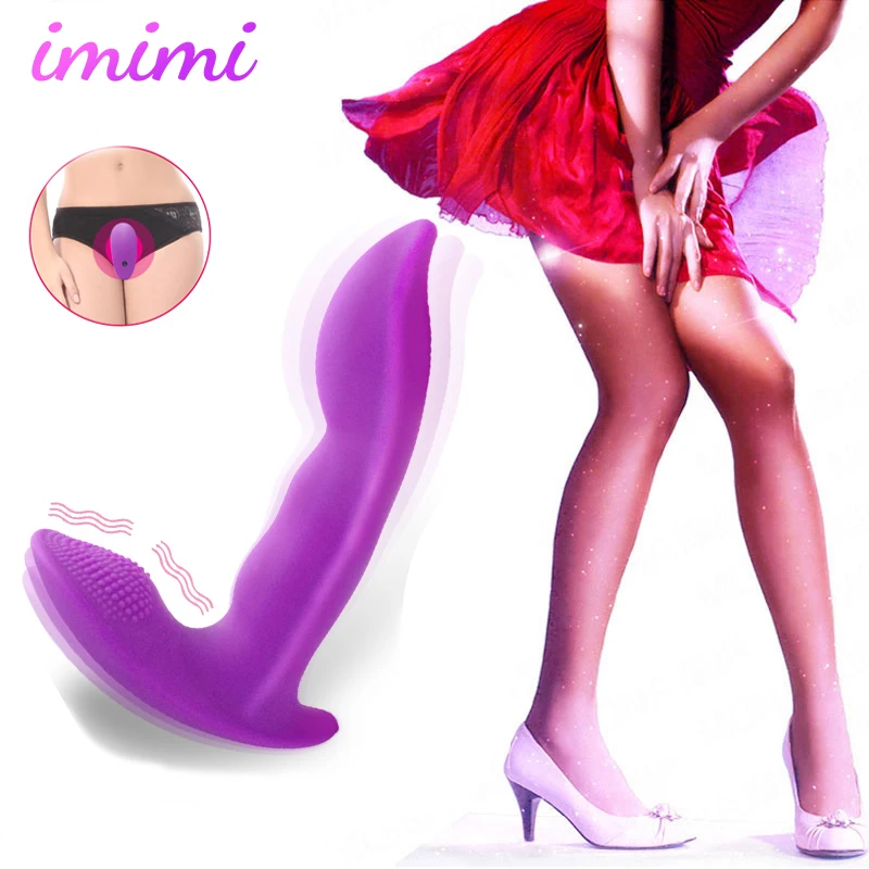 Силиконовые носимые бабочки вибрирующие трусики Женский мастурбатор вибратор