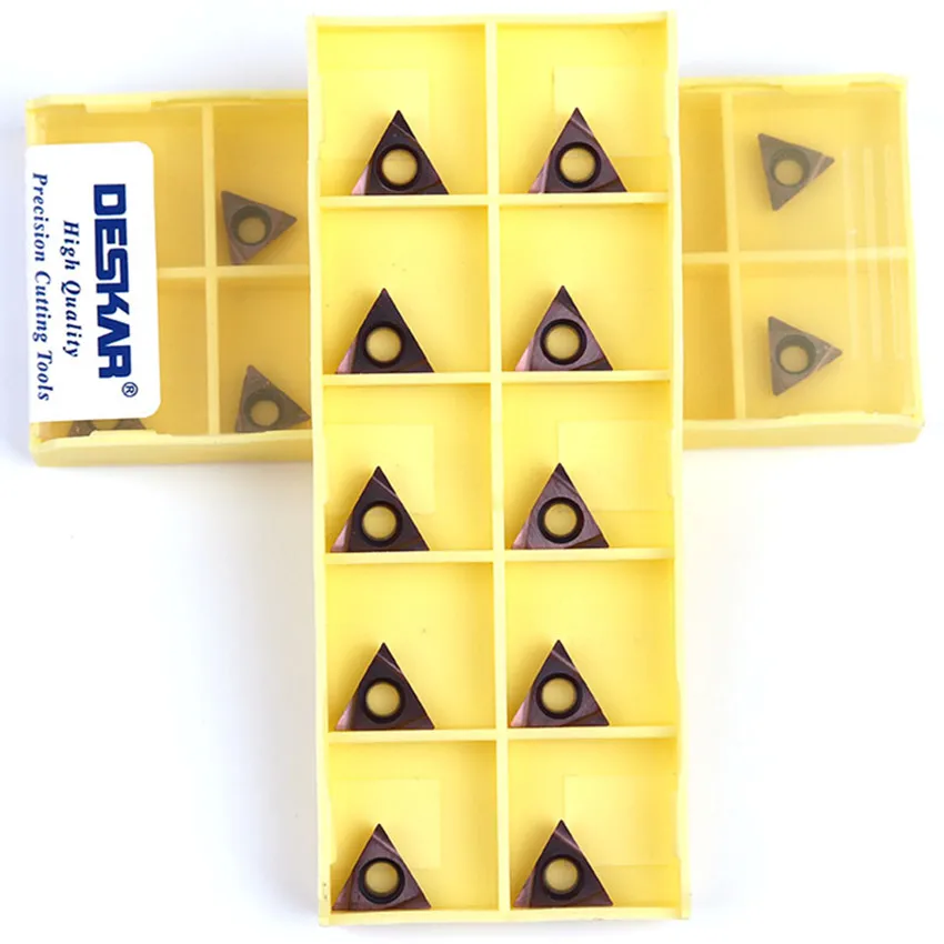 

DESKAR TPGH090202L-F LF6018 / TPGH090204L-F LF6018 / TPGH110302L-F LF6018 / TPGH110304L-F LF6018 CNC carbide insert 10PCS/BOX