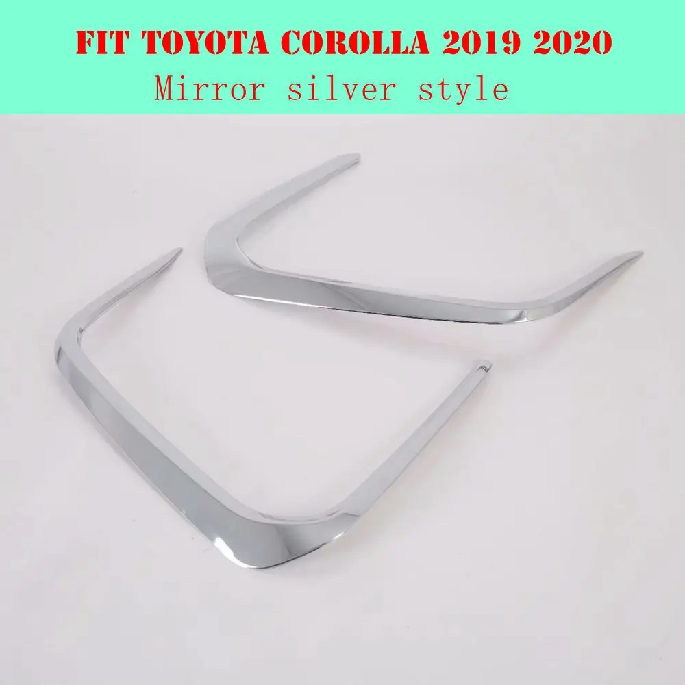 Для Toyota Corolla Автомобильная ABS Хромированная передняя противотуманная фара рамка декорация для автомобилей крышка лампы Отделка