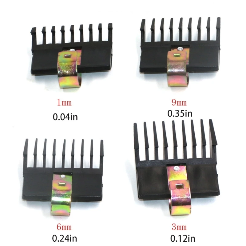 

Q1QD 4Pcs Universal Limit Comb Hair Clipper Attachment Shaver Trimmer Cutting Guide