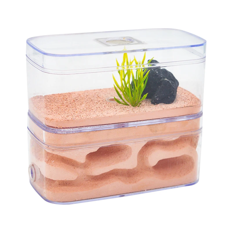 

Acrylic Plaster Ant Farm Ant Nest Gypsum Pet Anthill Insect Castle Workshop Villa Ant House with Feeding Area 12*10*6cm