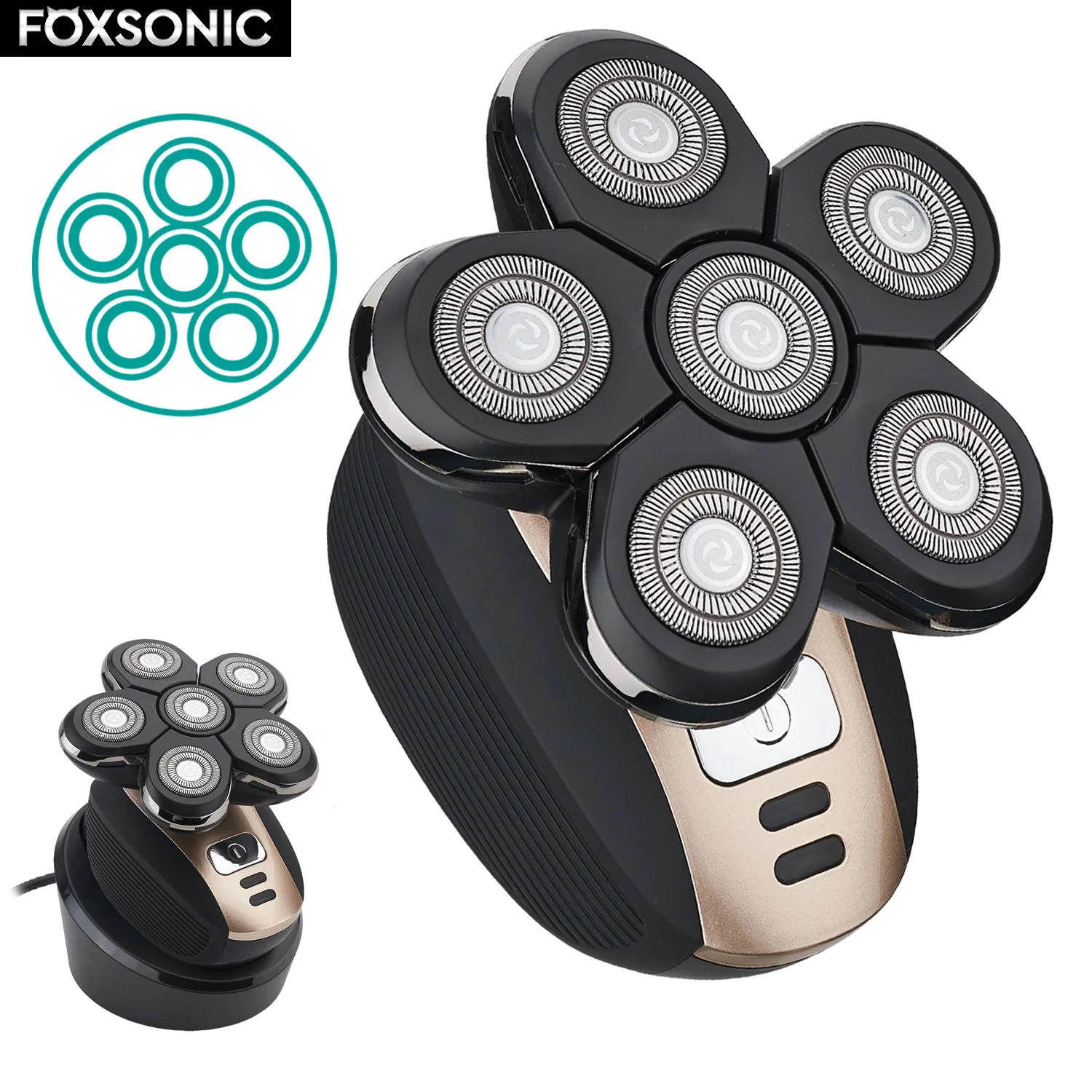 FOKOS 2021 Новая беспроводная аккумуляторная бритва для мужчин с плавающими