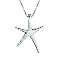 fashion and popular womens pentagram pendant necklace starfish personality charm versatile womens jewelry