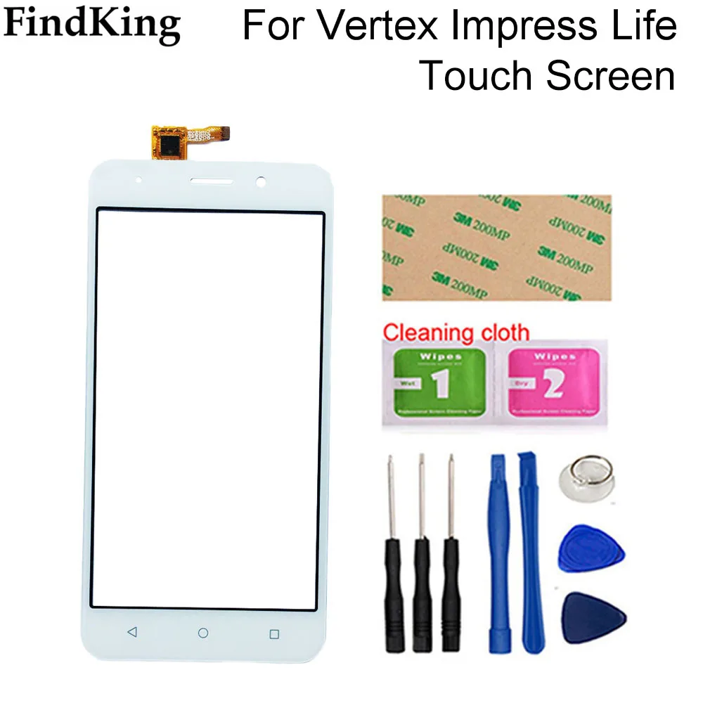 

5'' Mobile Touch Screen Panel For Vertex Impress Life Touch Digitizer Screen Panel Glass Sensor Assembly Module Complete Tools