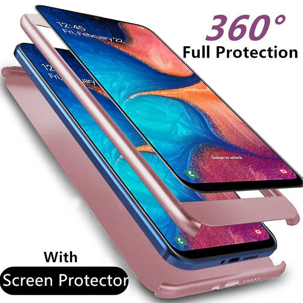 Чехол для телефона на 360 градусов Samsung Galaxy S20 Ultra 5G S9 S10 Plus S10e S7 Edge Жесткий Тонкий