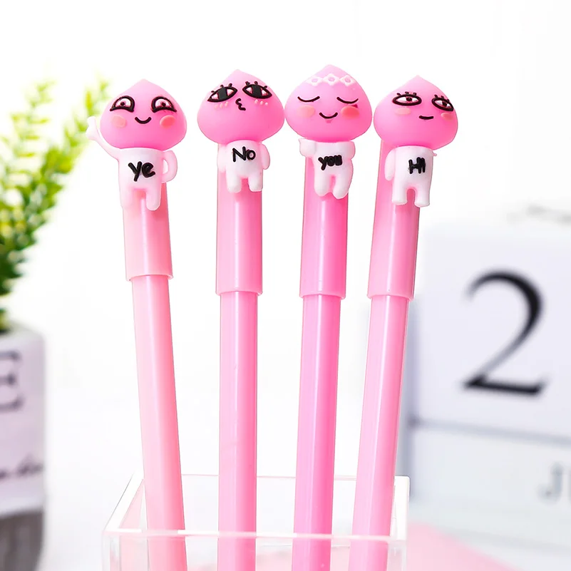 12 шт. корейский аниме персик гелевая ручка Kawaii мультфильм Стационарный магазин