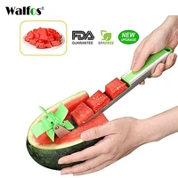 walfos new watermelon cutter multi melon slicer cutting machine stainless steel windmill fruit household artifact kitchen tool