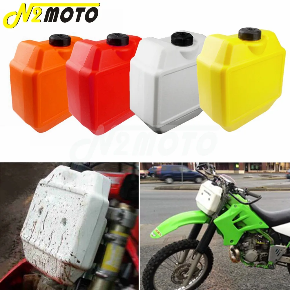 

Motocross Dirt Bike Auxiliary Fuel Tanks 1.3 Gallon Off Road Gas Oil Tank for Suzuki Kawasaki Yamaha Ducati Plastic Gas Tank