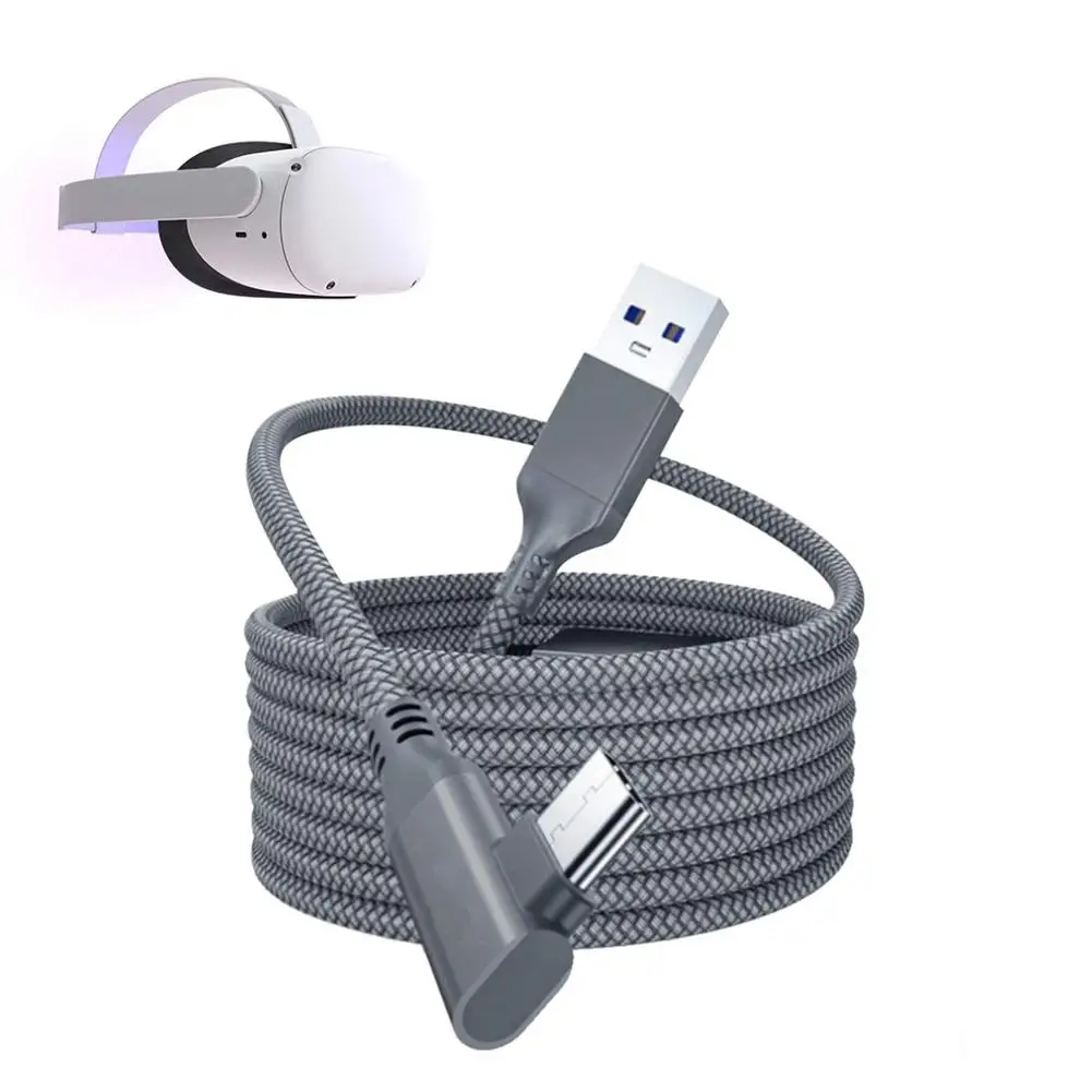 

5m/16.4ft Data Line For Oculus Quest 2 Headset C To A Cable Data Transfer Cord VR Accessories