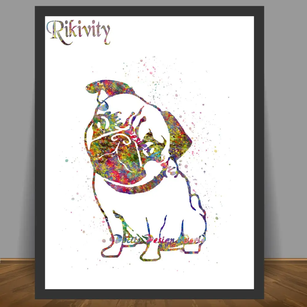 Рикиити бык фотография мопса настенная Картина на холсте животные картины
