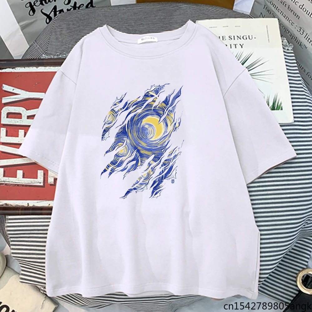 

Aesthetic Beautiful Moon Prints Women's T Shirt Summer Casual Hip Hop Street Harajuku O-Neck