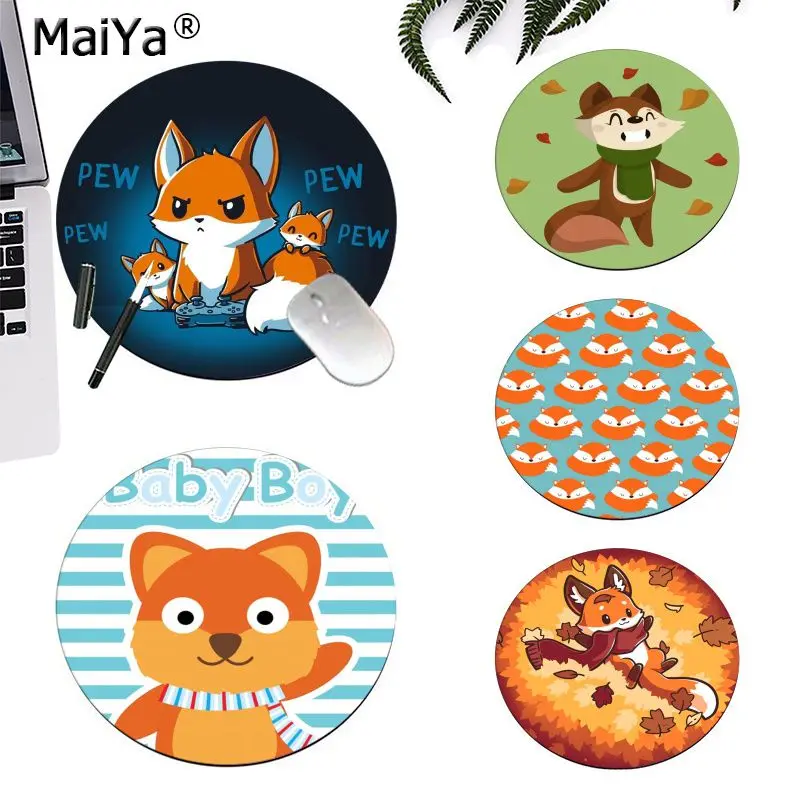 MaiYa My Favorite Animal More Cute Fox gamer игровые коврики круглый игровой коврик для мыши