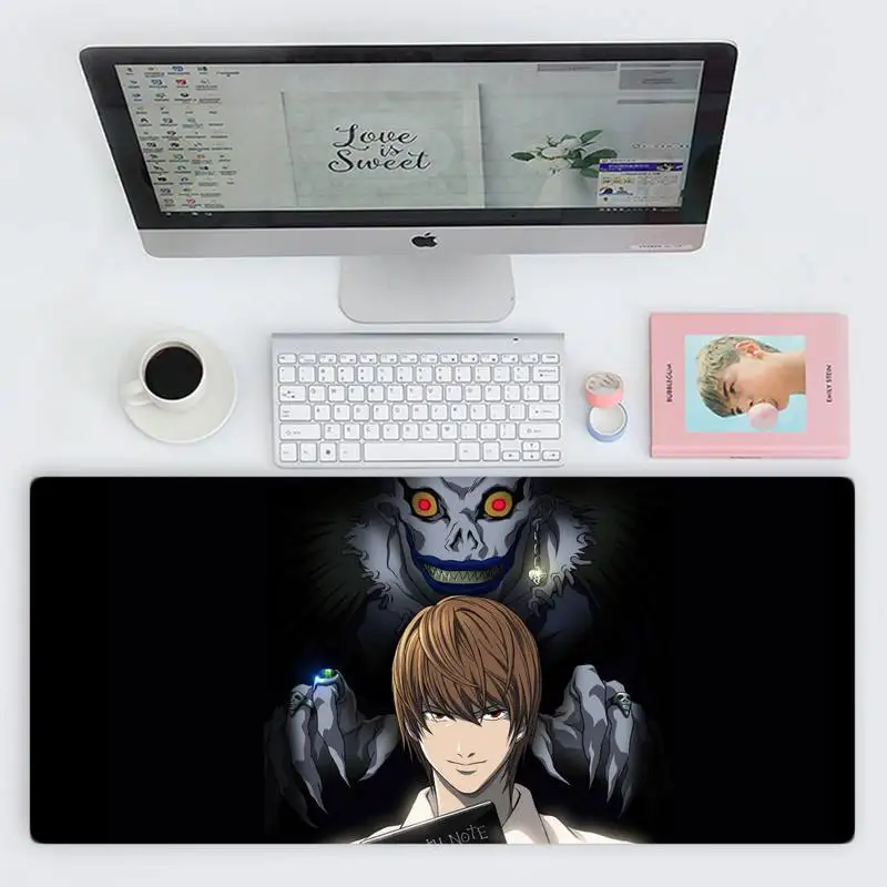 

Death Note anime Large Mouse pad PC Computer mat Desk Table Protect Game Office Work Mouse Mat pad X XL Non-slip Laptop Cushion