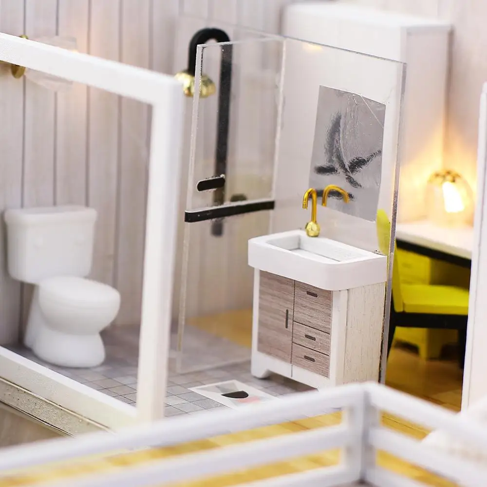 

Diy Dollhouse Kids Toys Wooden Doll House Furniture Miniature Dollhouse Craft Puzzle Toys Early Educational Toys For Children