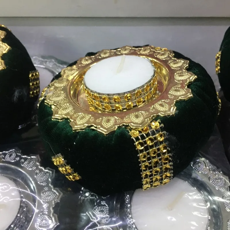 Бархатный подсвечник с оттоманским мотивом 2'li | Дом и сад