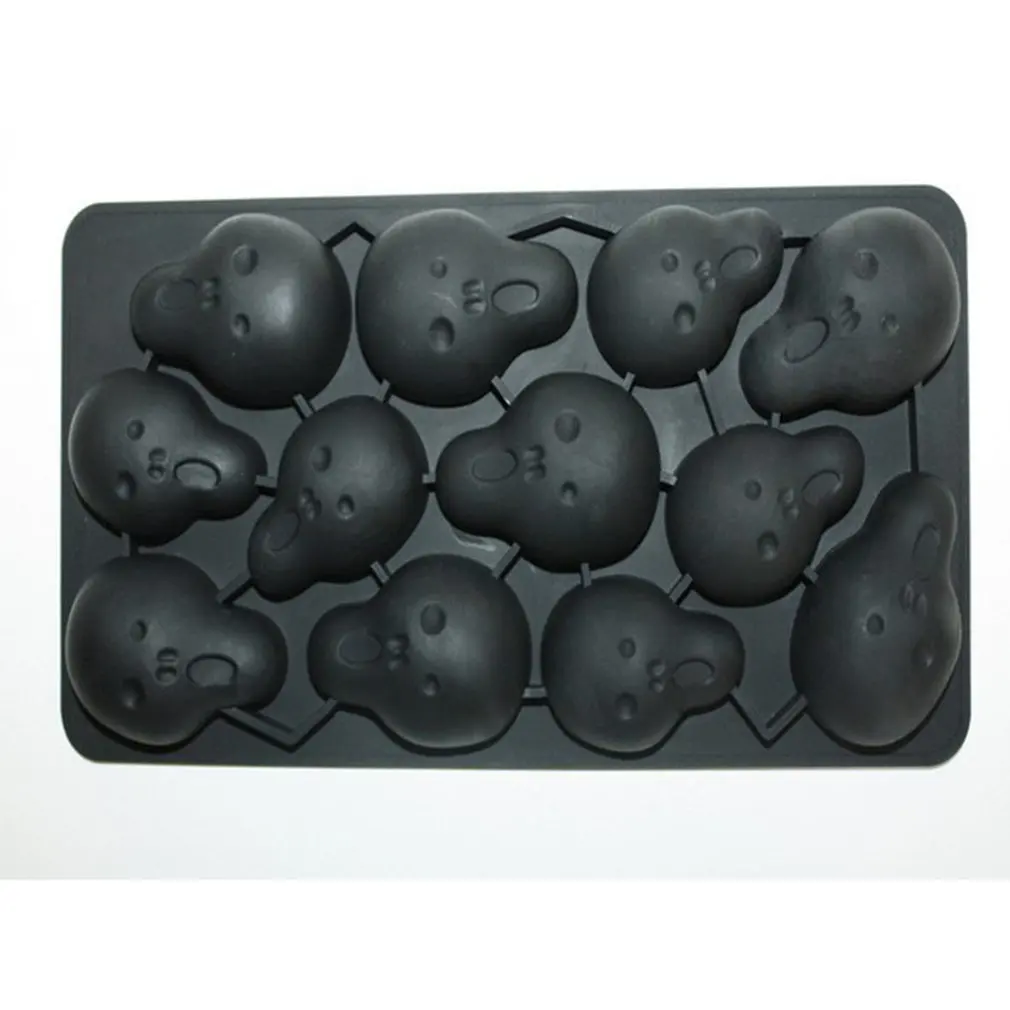 Silicone Halloween Skull Bone Modeling Cake Moulds Cookie Baking DIY Chocolate Pudding Ice Lattice Mold Fondant Tools | Дом и сад
