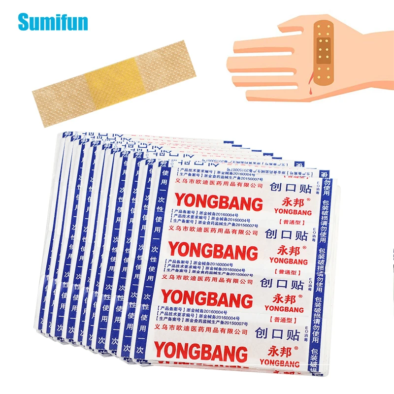

50pcs Breathable Waterproof Bandages First Band Aid Hemostasis Patch Adhesive Plaster Wound Dressings Paste Injured Skin Care
