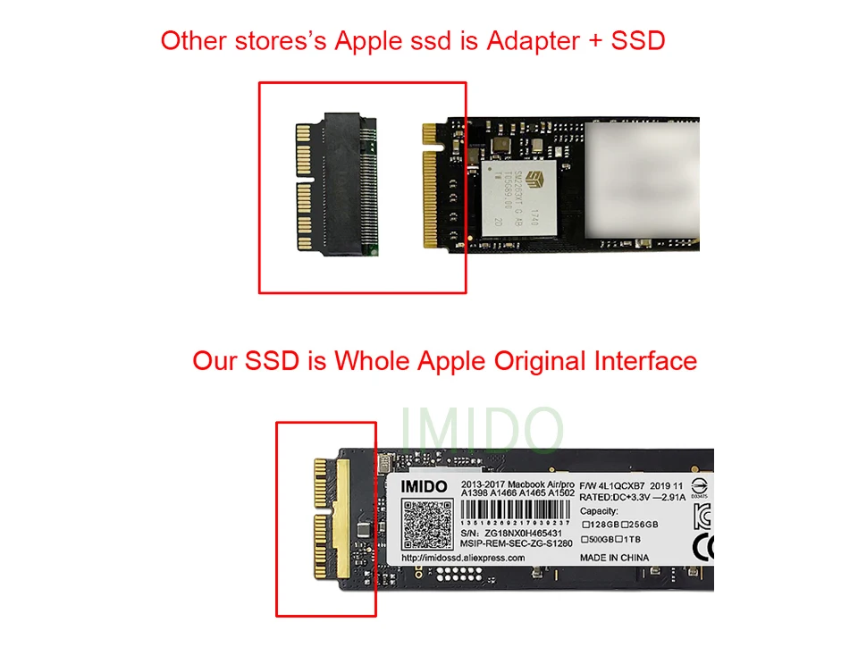 256 ГБ 512 SSD для 2014 2015 2017 Macbook Air A1465 A1466 Pro Retina A1502 A1398 1 ТБ Гб жесткий диск твердотельный