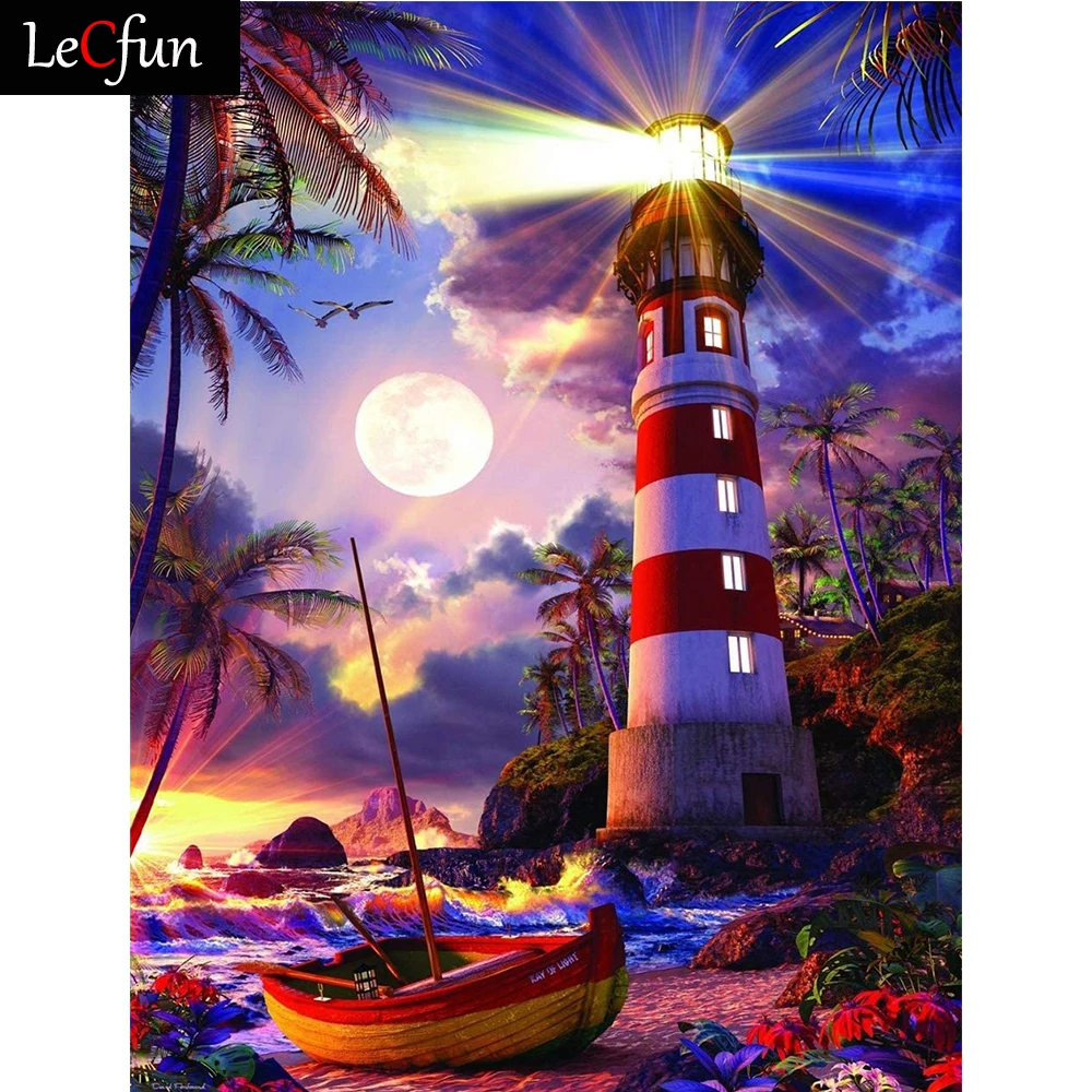 Набор для алмазной краски LeCfun набор сделай сам с изображением маяков Луны стен