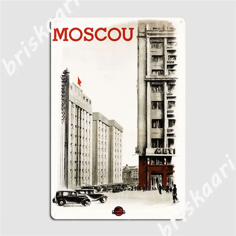 

Открытка Россия Москва металлический знак дизайн кино гостиная живопись Декор для дома жестяной знак плакат