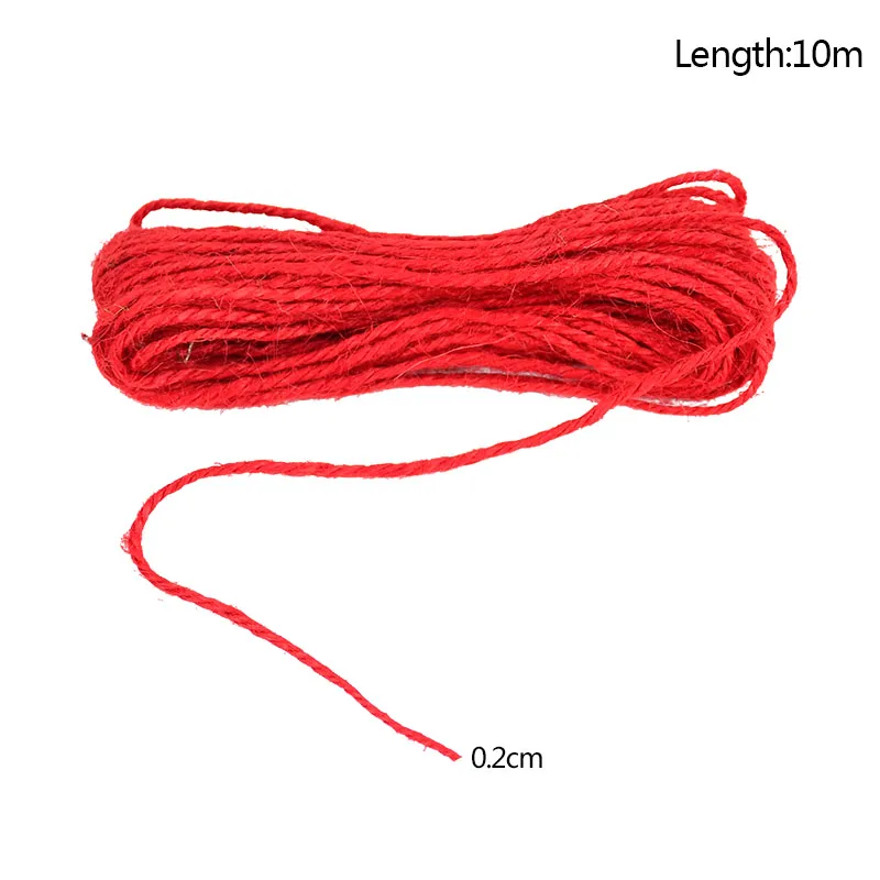 

12pcs/set 10M Natural Jute Twine Burlap String Rope Party Wedding Gift Wrapping Cords Thread DIY Home Florists Craft Decorations