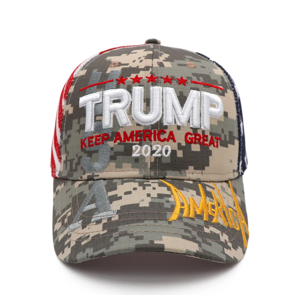Новый Дональд Трамп 2020 Кепка Камуфляжный флаг США бейсболка s Keep America Great Again