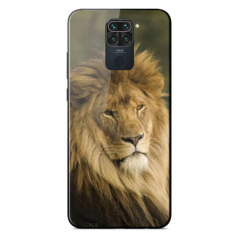 

Silicone Case For RedMi Note 9 Mirror Painted Scratch resistant Tempered glass Back Cover For RedMi Note 9 10X 4G Case 6.53 inch