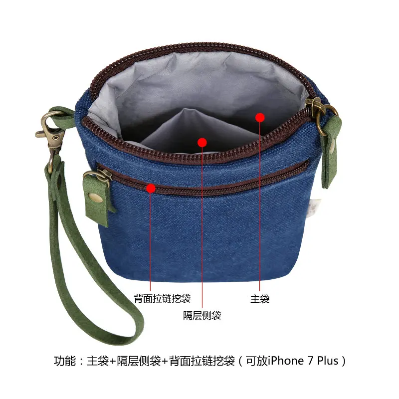 Холщовая Сумка с рисунком для телефона Дамская ручная сумка маленький тканевый