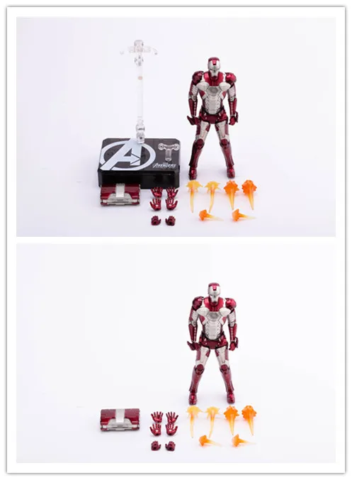 Новый фильм SHF Железный человек 15 см 2 два стиля MK5 фигурка соединение из ПВХ