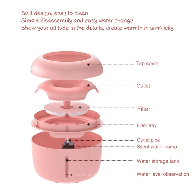 

Pet Electric Active Oxygen Fountain Water Feeder Cat Dogs Automatic Circulation Water Drinker Useful Pet Accessories