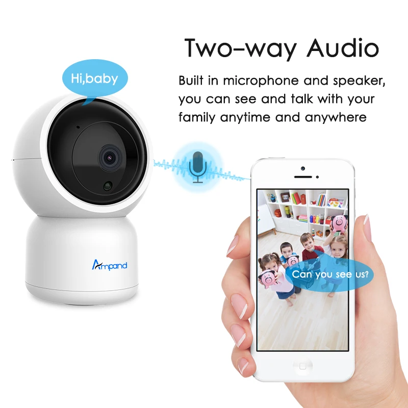 Камера видеонаблюдения Full HD сетевая инфракрасная мини камера с функцией