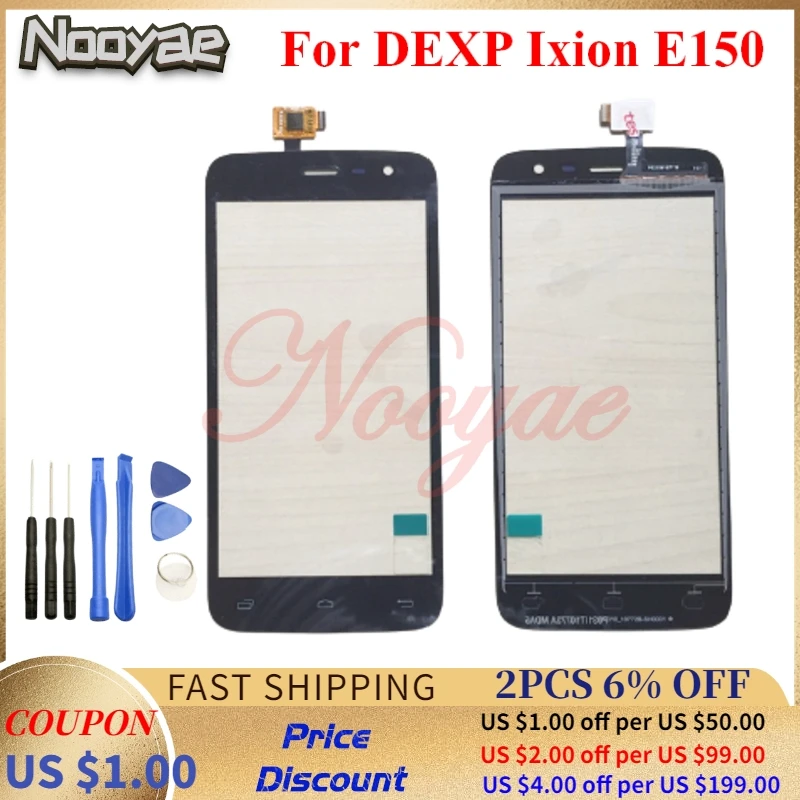 Оригинальный черный датчик для DEXP Ixion E150 сенсорный экран дигитайзер стеклянная