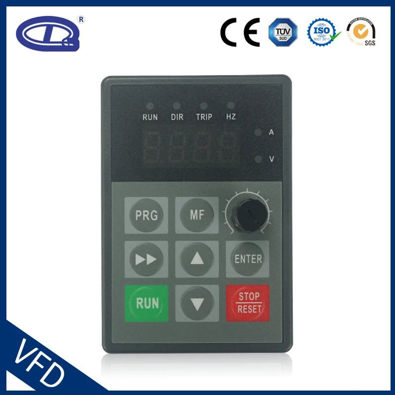 Преобразователь постоянного тока в переменный ток VFD 220V 1.5KW инвертор переменной