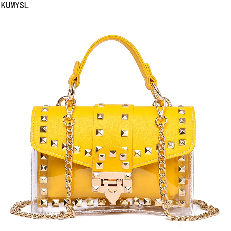 Два комплекта дизайнерских роскошных брендовых женских прозрачных сумок из