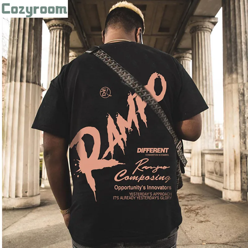 

Футболка мужская оверсайз с коротким рукавом, Модная хлопковая Свободная рубашка в стиле хип-хоп, с надписью, лето 2021