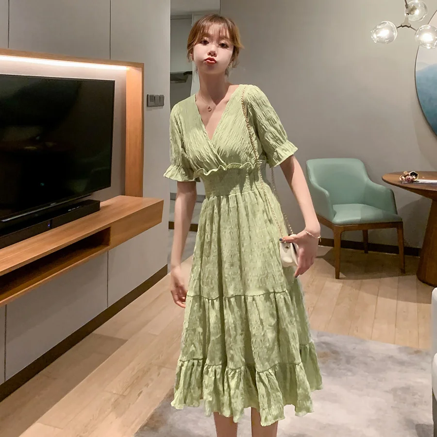 Женский пляжный сарафан винтажное элегантное платье миди размера плюс из