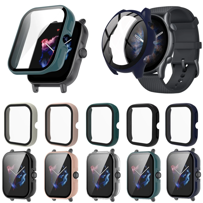 

Жесткий стеклянный чехол для Amazfit GTR3/GTR2/GTR 3/2 GTS3/GTS 2e/GTS2 Mini/Bip U/Pro GTR2e GTS2e, чехол