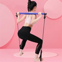 multifunctional pilates rod yoga rod with resistance band yoga rod pilates rod gym fitness bodybuilding exercise