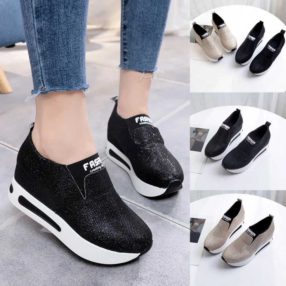 Женская обувь на плоской толстой подошве ботильоны без застежки повседневная