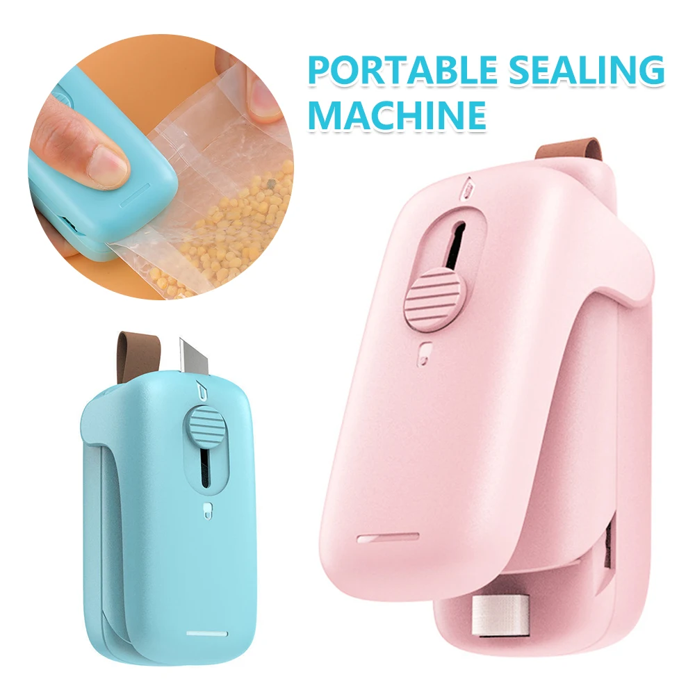 

Портативная Бытовая Термосумка, пластиковая машина для запечатывания пакетов для закусок, кухонная упаковка для пищевых продуктов, зажимы ...