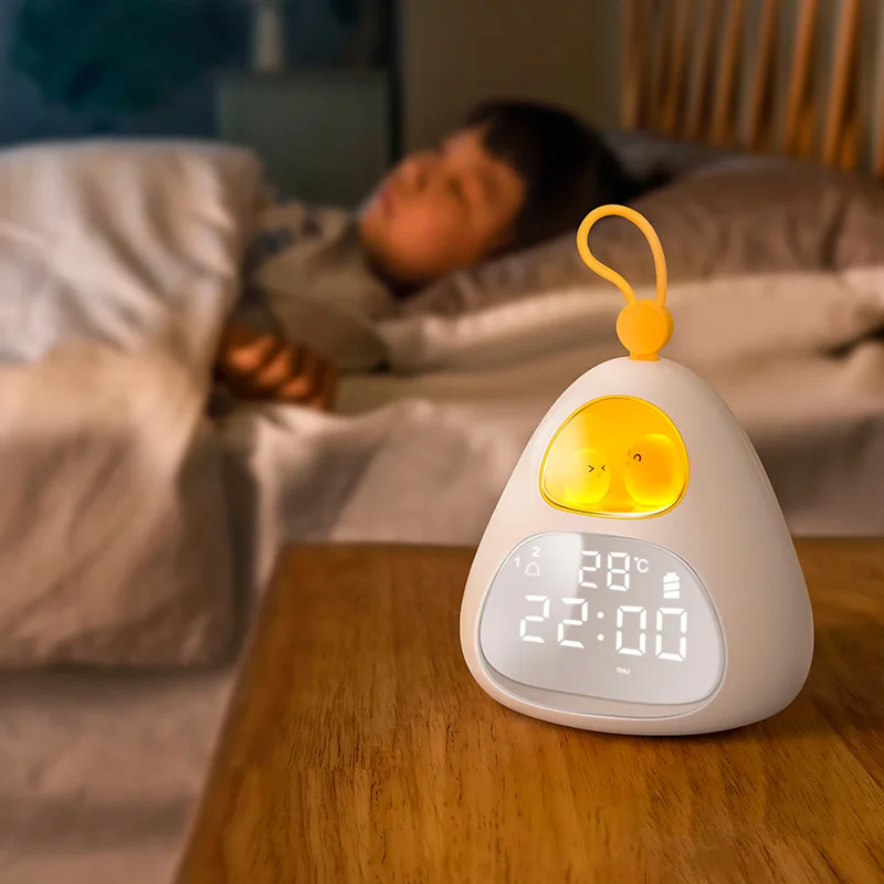 

Bird's Nest Time Lights Student Cartoon Children Sleep with Creative Personality Lazy Charge Smart Wake Up Bedside Night Lights